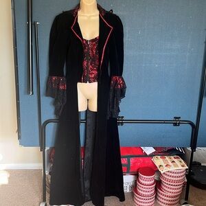 Roma confidential size, small, sexy vampire jacket with tails
